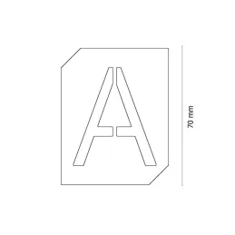 Plaque pour porte ou mur « A » / Noir mat