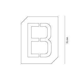 Plaque pour porte ou mur « B » / Noir mat