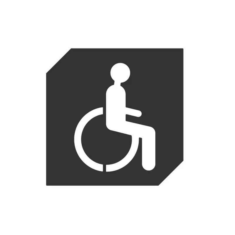 Plaque pour porte ou mur « INVALID » / Noir mat