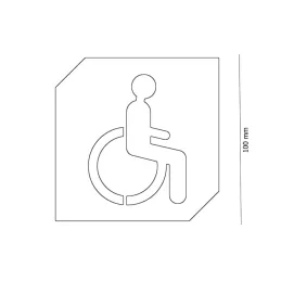 Plaque pour porte ou mur « INVALID » / Noir mat