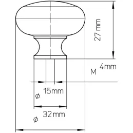 Bouton GRETA / Doré