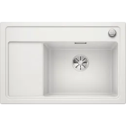 Évier en grès Blanco ZENAR XL 6 S Compact avec commande d’évacuation excentrée / Blanc