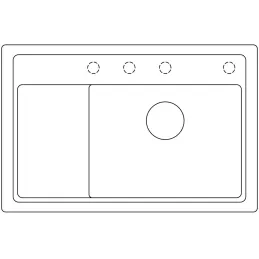 Évier en grès Blanco ZENAR XL 6 S Compact avec commande excentrée / Tartufo