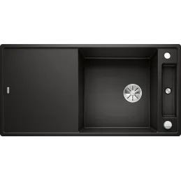 Évier en grès Blanco AXIA III XL 6 S avec commande excentrée / Noir