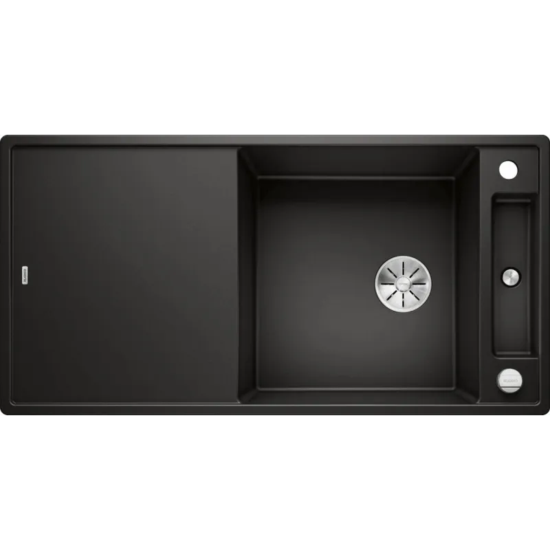 Évier en grès Blanco AXIA III XL 6 S avec commande excentrée / Noir