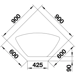 Évier d’angle en céramique Blanco ZIA 9 E / Blanc