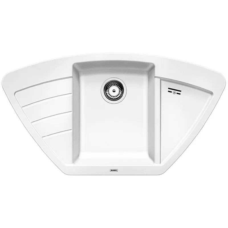 Évier d’angle en céramique Blanco ZIA 9 E / Blanc