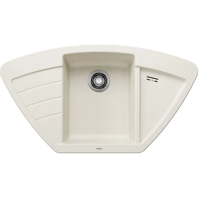 Évier d’angle en grès Blanco ZIA 9 E / Blanc soft