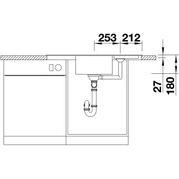 Évier d’angle en grès Blanco ZIA 9 E / Café