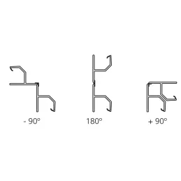 Lot de 2 plinthes de cuisine de 2,35 m avec accessoires PLASLINE / Argent