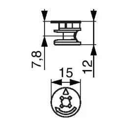 Excentrique d’assemblage D15x12 – 10 pièces / zinc