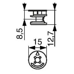Excentrique d’assemblage D15x13,5 – 10 pièces / Zinc