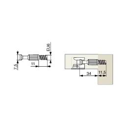 Tige de raccordement autotaraudeuse L34-5 / 10 pièces