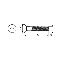 Vis pour écrou à rouleau M6 – six pans / 10 pièces