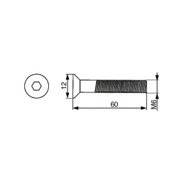 Vis pour écrou à rouleau M6 – six pans / 10 pièces