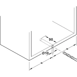 Mécanisme rabattable KESSEBOHMER FREEspace mini PTO / Anthracite