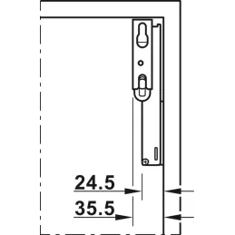 Mécanisme rabattable KESSEBOHMER FREEspace mini PTO / Anthracite
