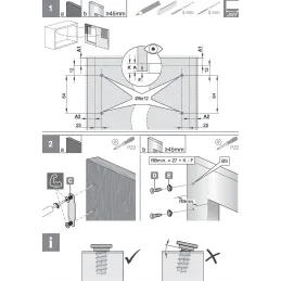 Mécanisme rabattable KESSEBOHMER FREEspace mini PTO / Anthracite