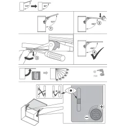 Mécanisme escamotable KESSEBOHMER FREEspace mini PTO / Blanc
