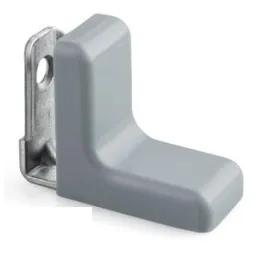 Équerre métallique avec embout en PVC / Gris