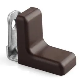 Cornière métallique avec capuchon en PVC / Marron foncé