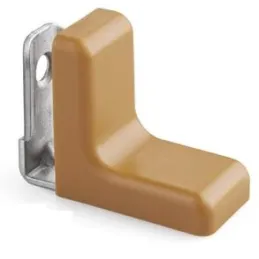 Équerre métallique avec capuchon en PVC / Marron