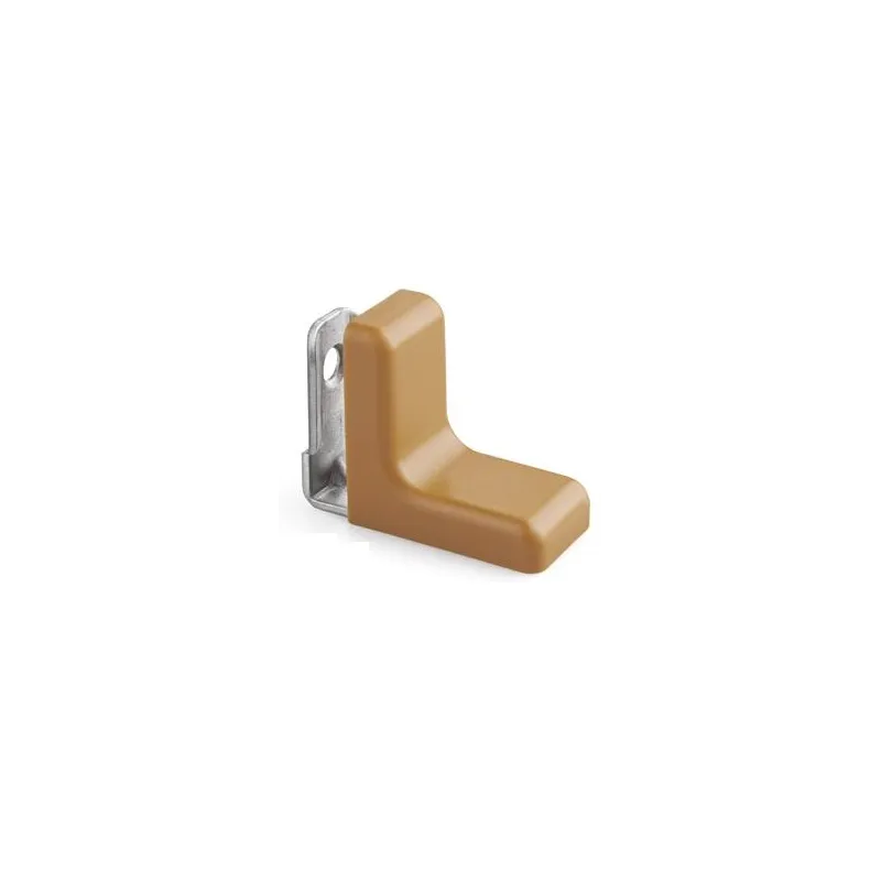 Équerre métallique avec capuchon en PVC / Marron