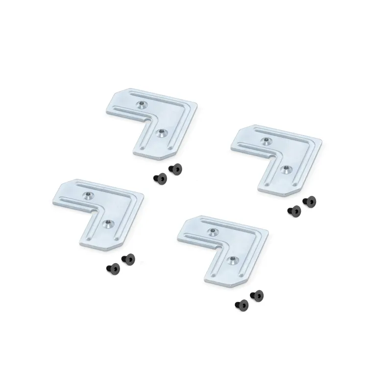 Kit d’équerres pour profilé PLUS 4 et PLUS 11 / Vis noires