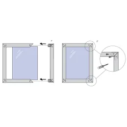 Kit d’équerres pour profil PLUS 4 et PLUS 11 / Vis argentées