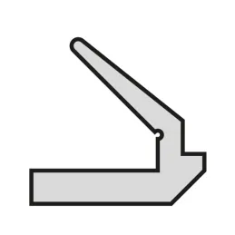 Joint pour verre pour profilé de porte en aluminium PLUS 11 / Gris