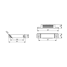 Aimant de retenue pour porte 12 kg / Blanc