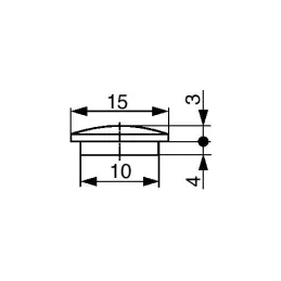 Cache en bois pour trou D10 – 100 pcs / hêtre brut