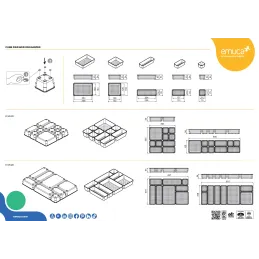 Organiseur de tiroir de salle de bains CUBE – 10 boîtes / Transparent