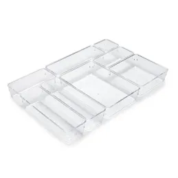 Organisateur de tiroir de salle de bains CUBE – 8 boîtes / Transparent