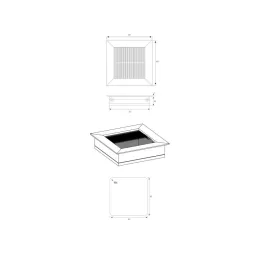 Passe-câbles SONA 69 x 69 mm / Noir