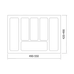 Range-couverts CRISTALL à surface antidérapante / Anthracite