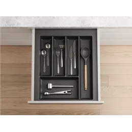 Range-couverts CRISTALL à surface antidérapante / Anthracite