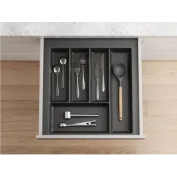 Range-couverts CRISTALL à surface antidérapante / Anthracite