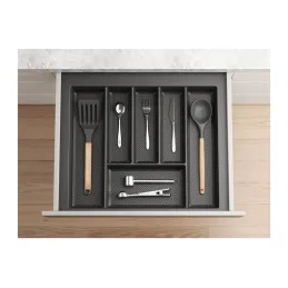 Range-couverts CRISTALL à surface antidérapante / Anthracite