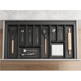 Range-couverts CRISTALL à surface antidérapante / Anthracite
