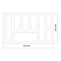 Range-couverts CRISTALL à surface antidérapante / Blanc
