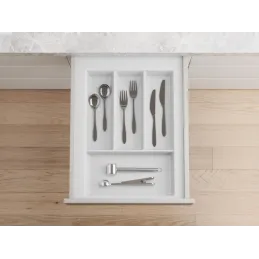 Range-couverts CRISTALL à surface antidérapante / Blanc