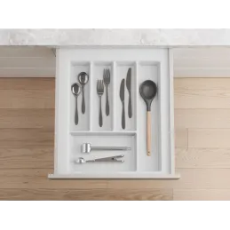 Range-couverts CRISTALL à surface antidérapante / Blanc