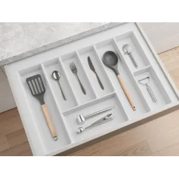 Range-couverts CRISTALL à surface antidérapante / Blanc