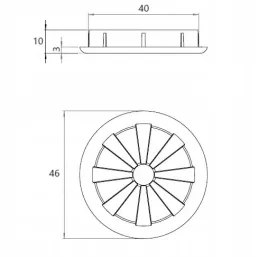 Ventilateur 46 mm / Blanc