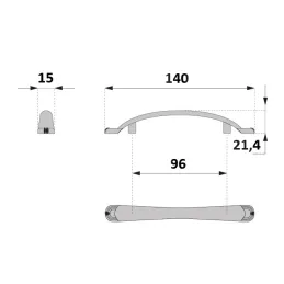 Poignée DAKOTA / Laiton vieilli