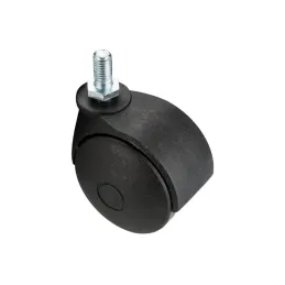 Roulettes de meuble noires avec vis WORK – sans frein / 50 mm