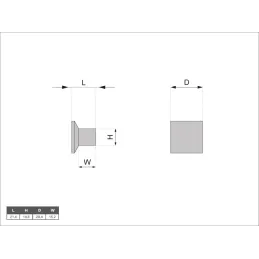 Bouton de meuble AXON / Noir mat