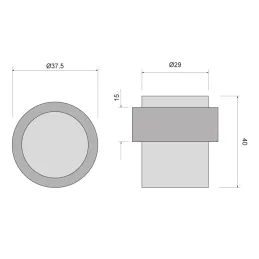 Butée de porte LAURO / Acier inoxydable