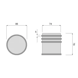 Butée de porte VERA / Acier inoxydable